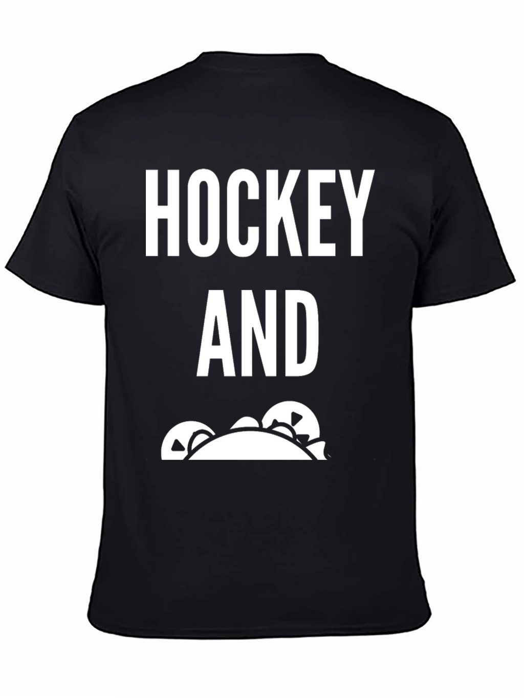 Hockey And Tacos Mens Black T-Shirt