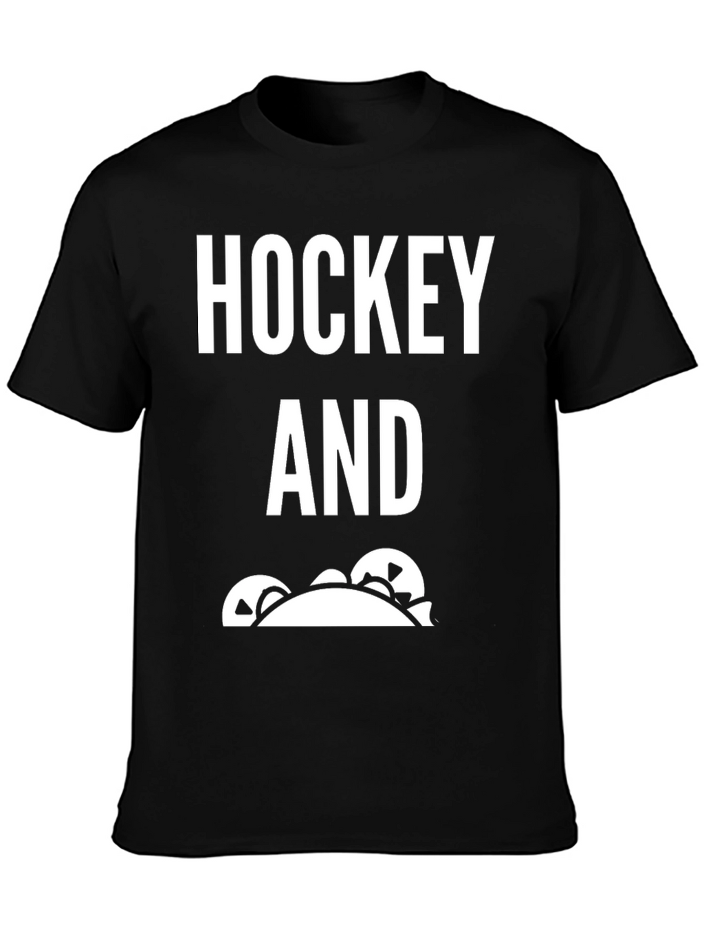 Hockey And Tacos Mens Black T-Shirt