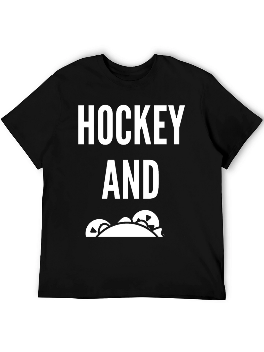 Hockey And Tacos Mens Black T-Shirt
