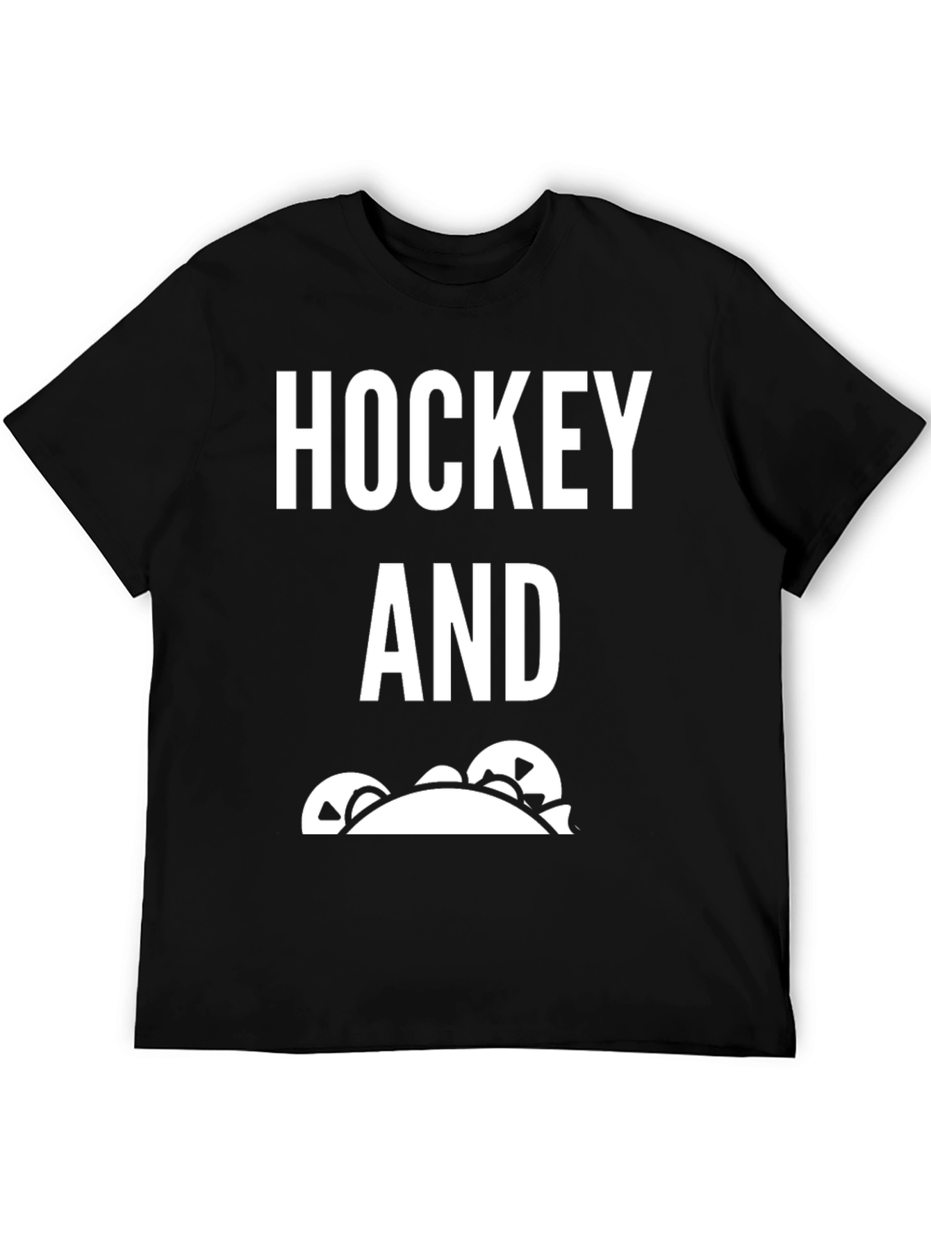 Hockey And Tacos Mens Black T-Shirt