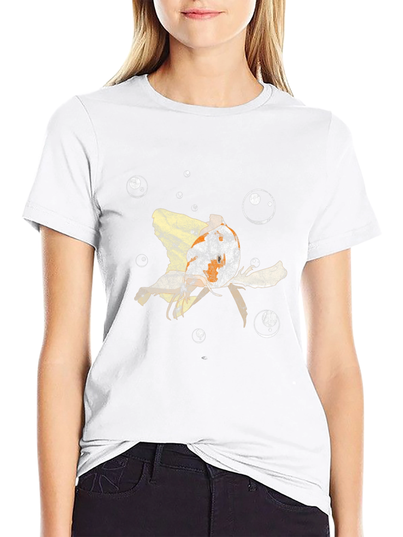 Koi Fish Bubble T-Shirt - Black