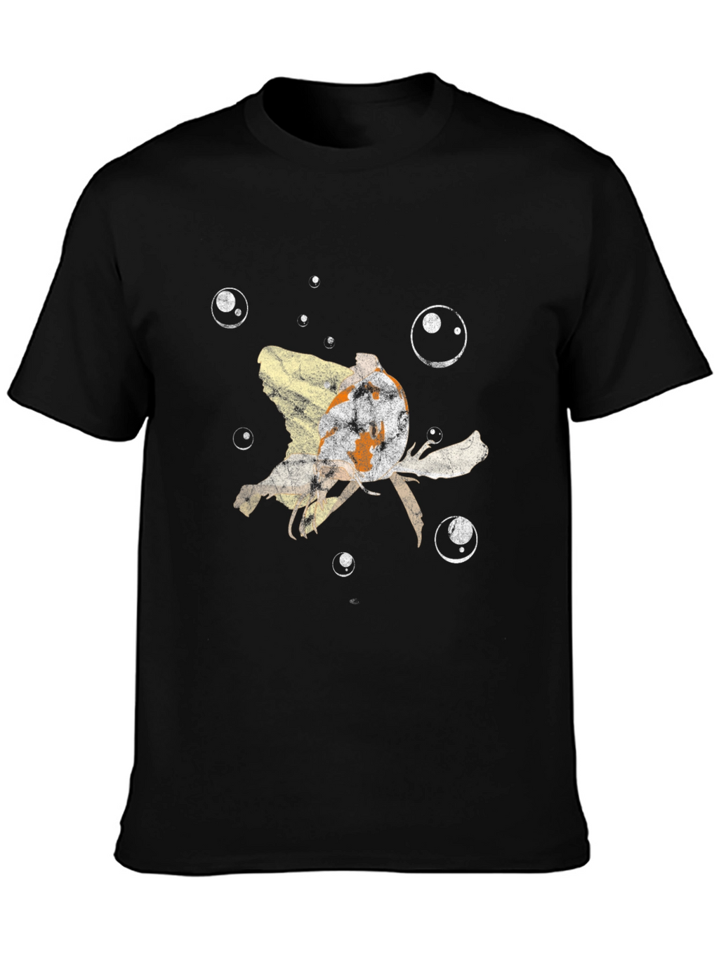Koi Fish Bubble T-Shirt - Black