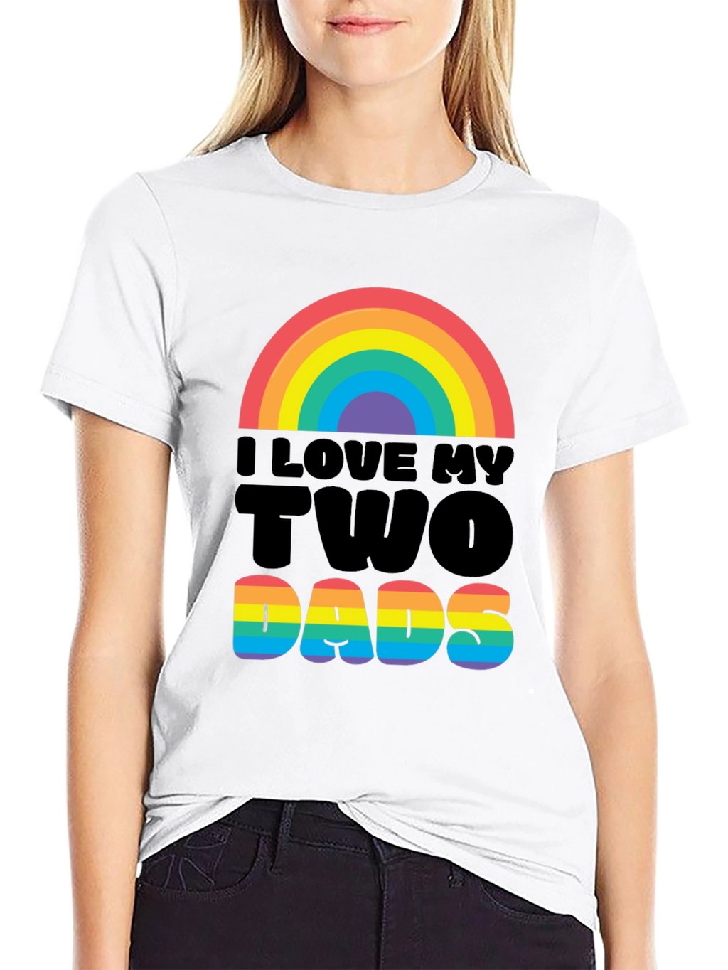 I Love My Two Dads Graphic Tee - Pride