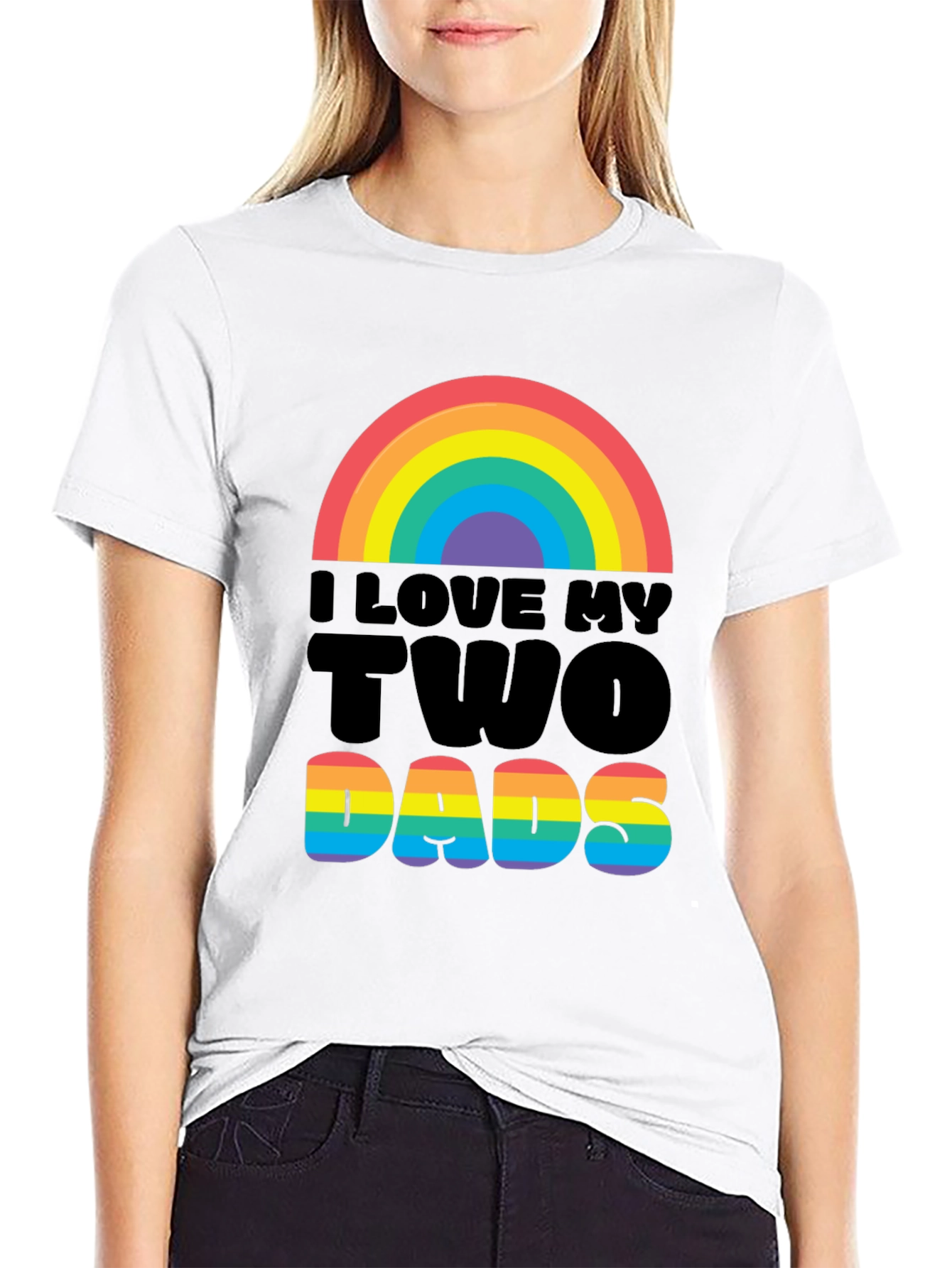 I Love My Two Dads Graphic Tee - Pride