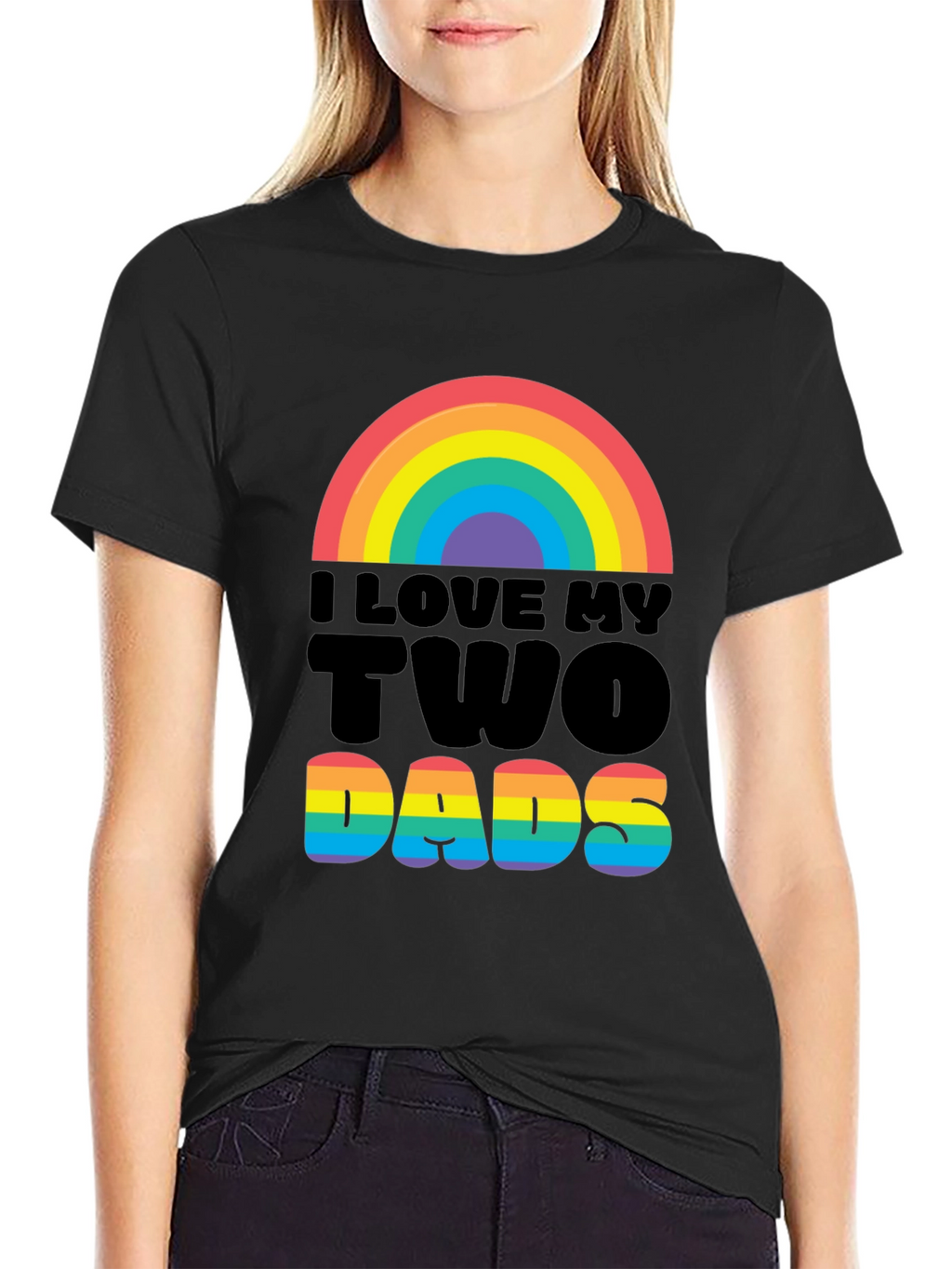 I Love My Two Dads Graphic Tee - Pride