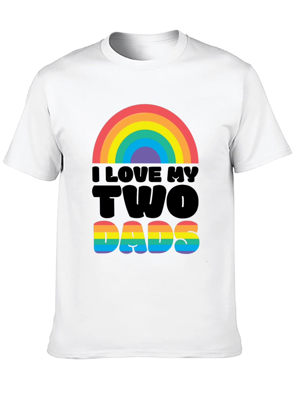 I Love My Two Dads Graphic Tee - Pride