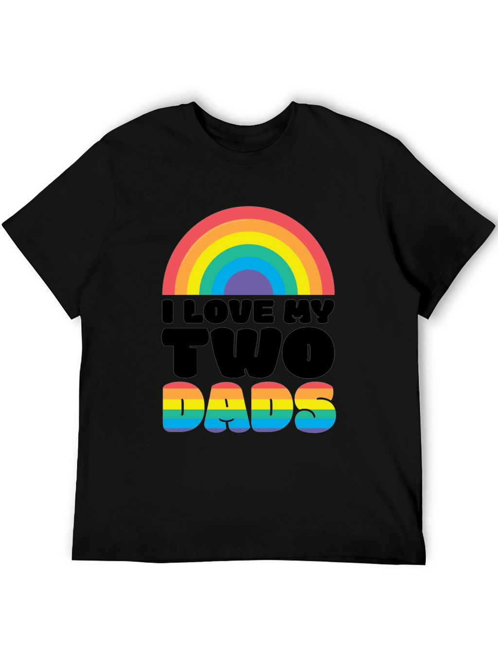 I Love My Two Dads Graphic Tee - Pride