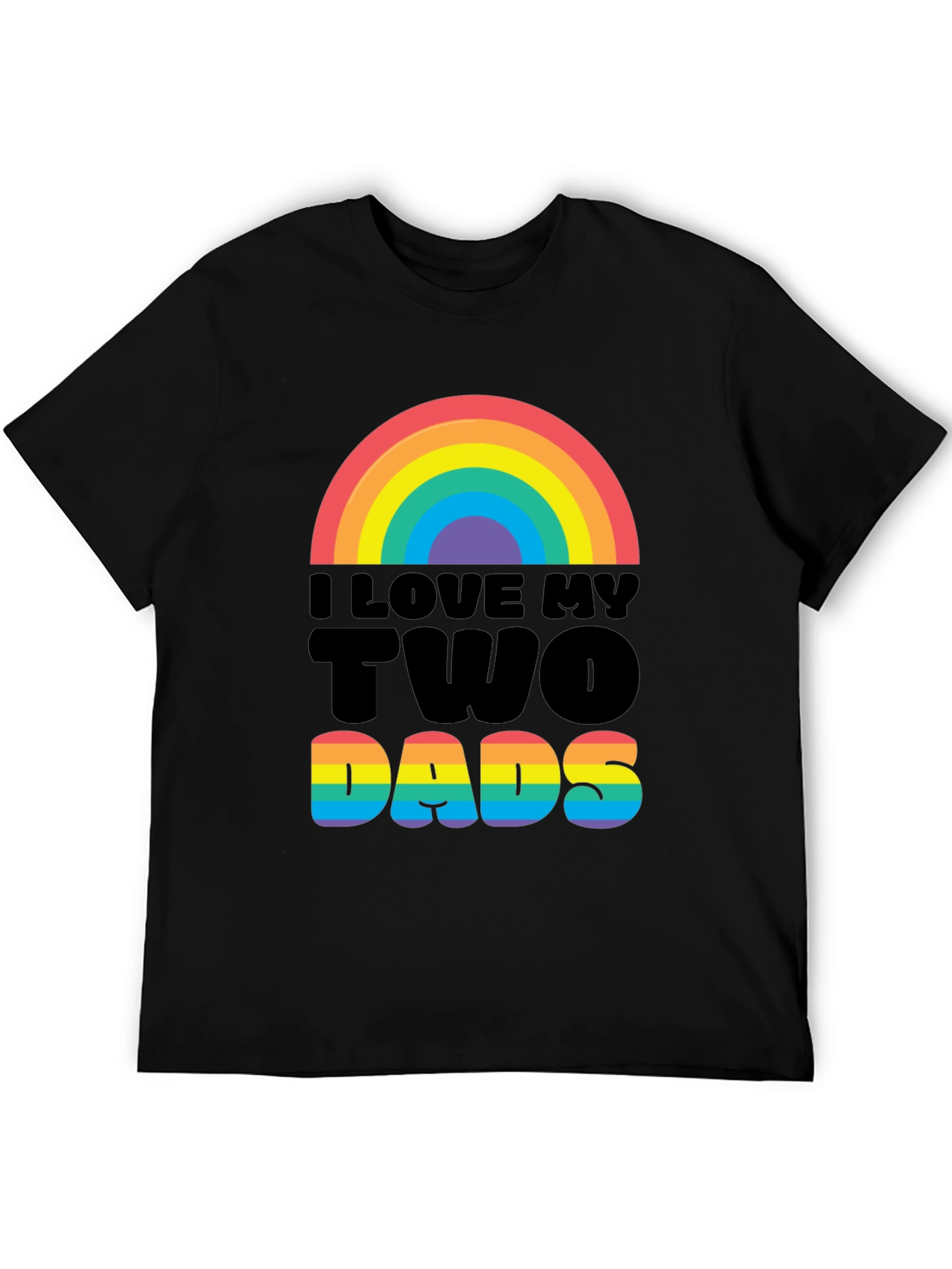 I Love My Two Dads Graphic Tee - Pride