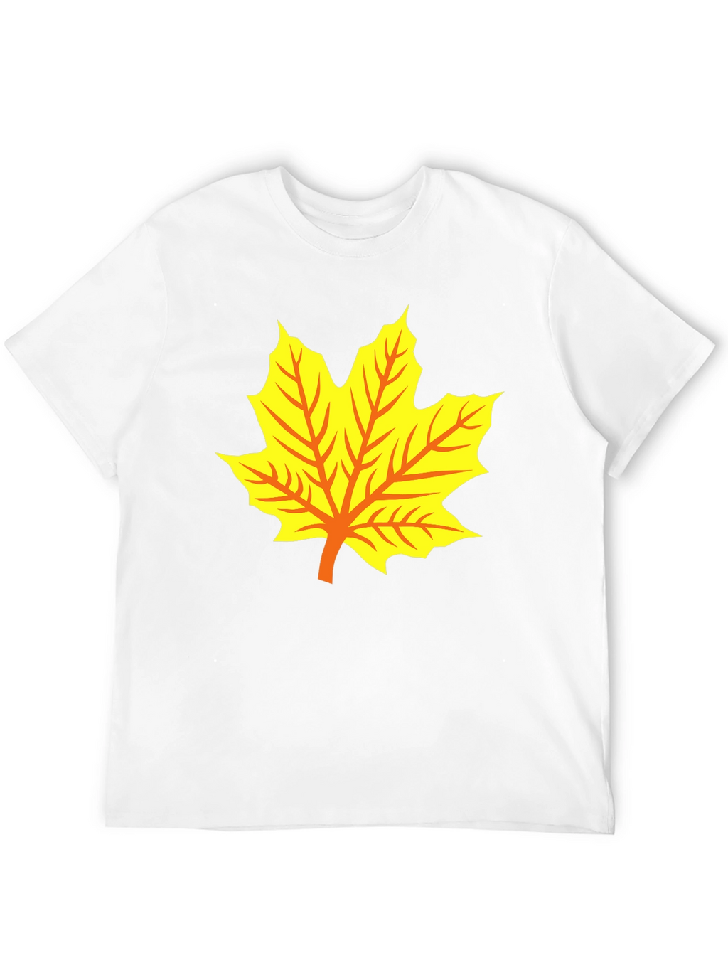 Maple Leaf Graphic Tee - Black Cotton T-Shirt