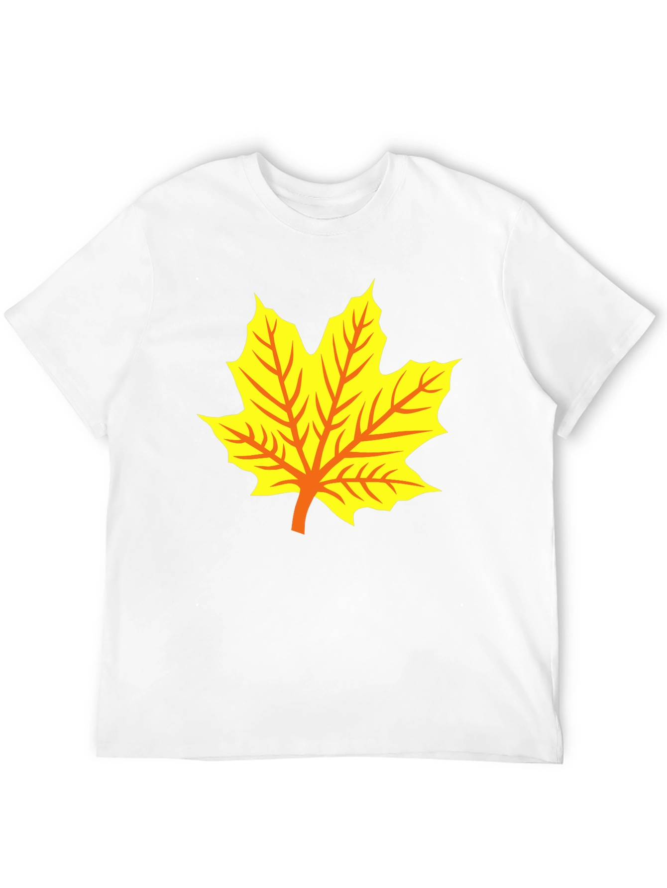 Maple Leaf Graphic Tee - Black Cotton T-Shirt