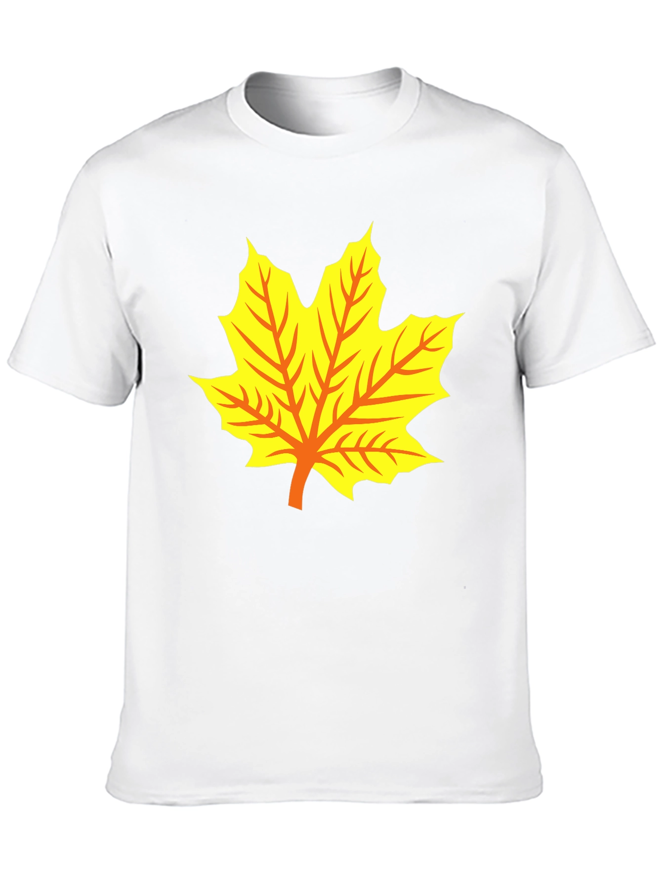 Maple Leaf Graphic Tee - Black Cotton T-Shirt