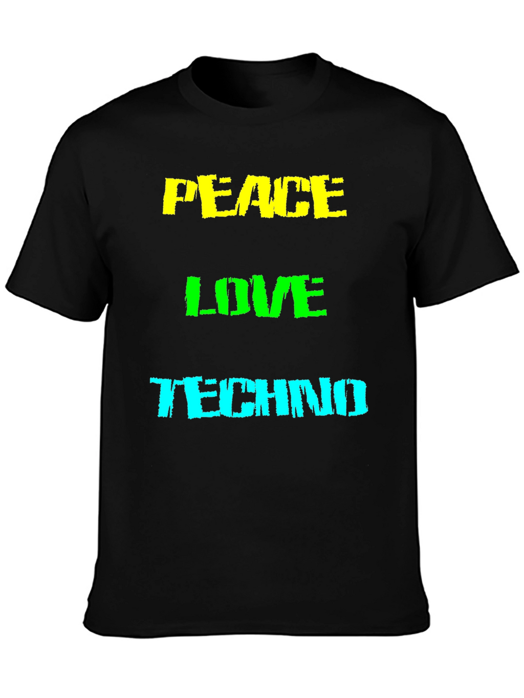 Peace Love Techno Graphic T-Shirt