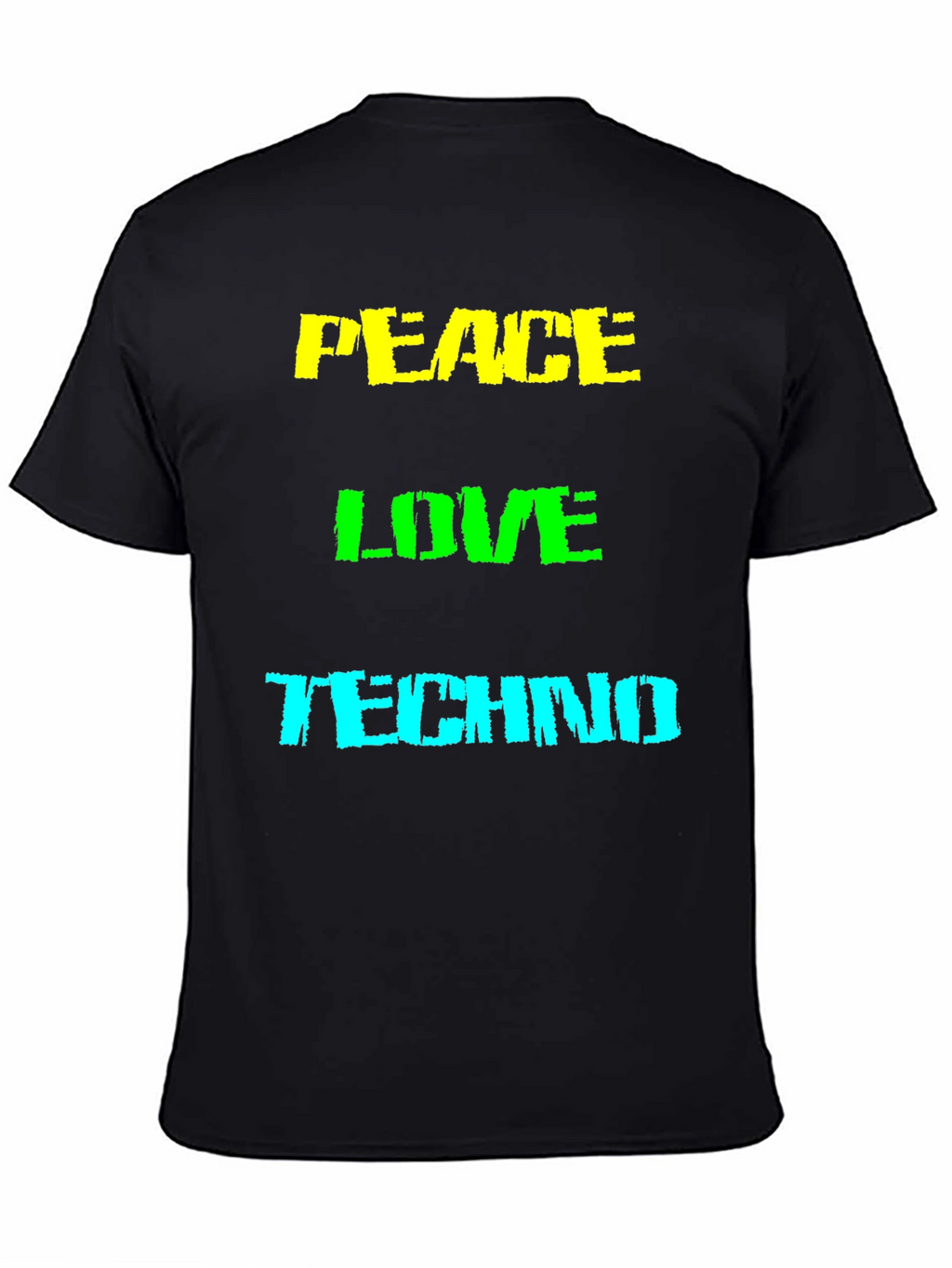 Peace Love Techno Graphic T-Shirt