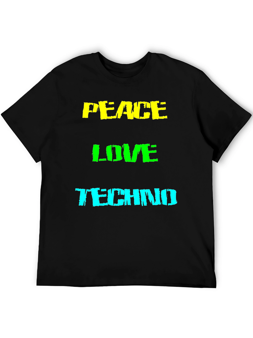 Peace Love Techno Graphic T-Shirt