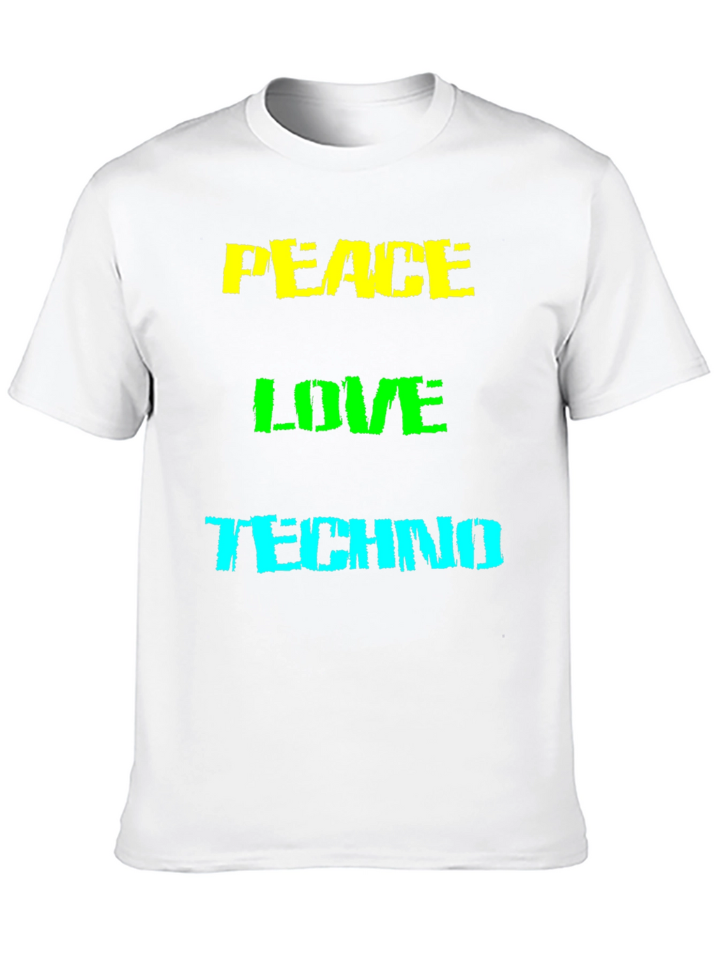Peace Love Techno Graphic T-Shirt