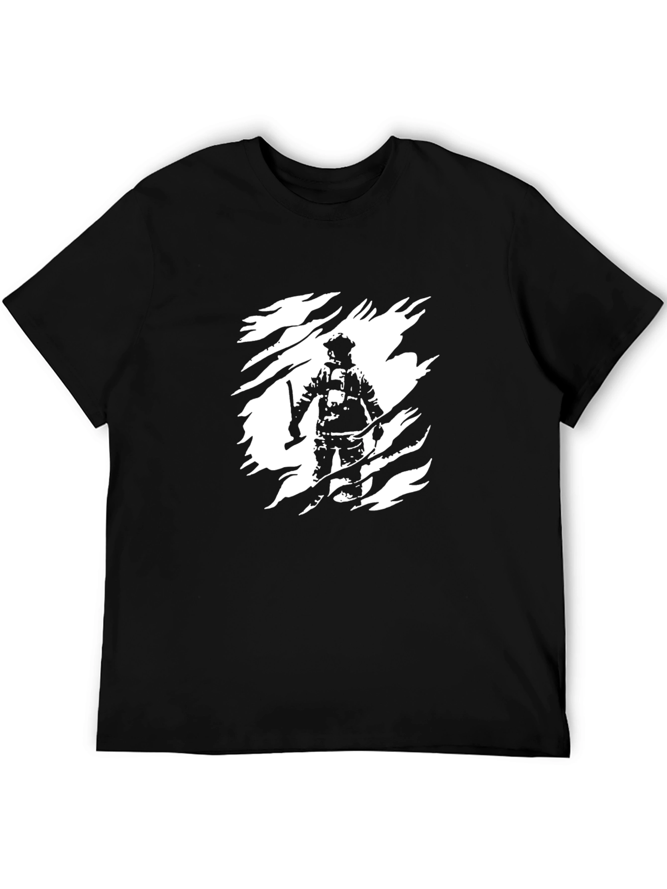 Firefighter Graphic Tee - Black Cotton Blend