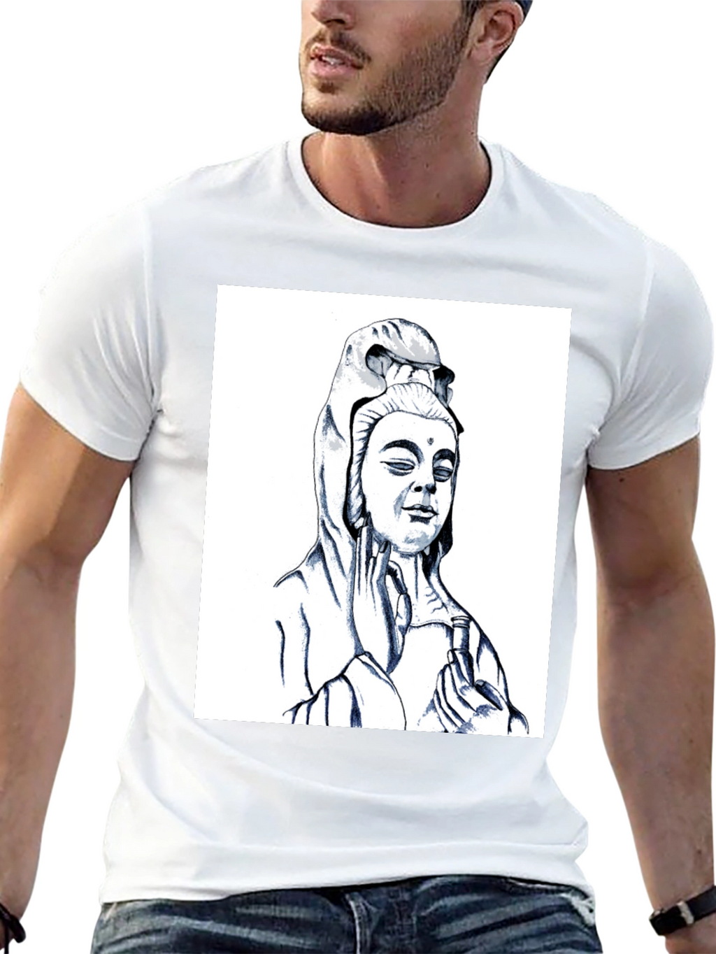 Buddha Graphic Black Tee