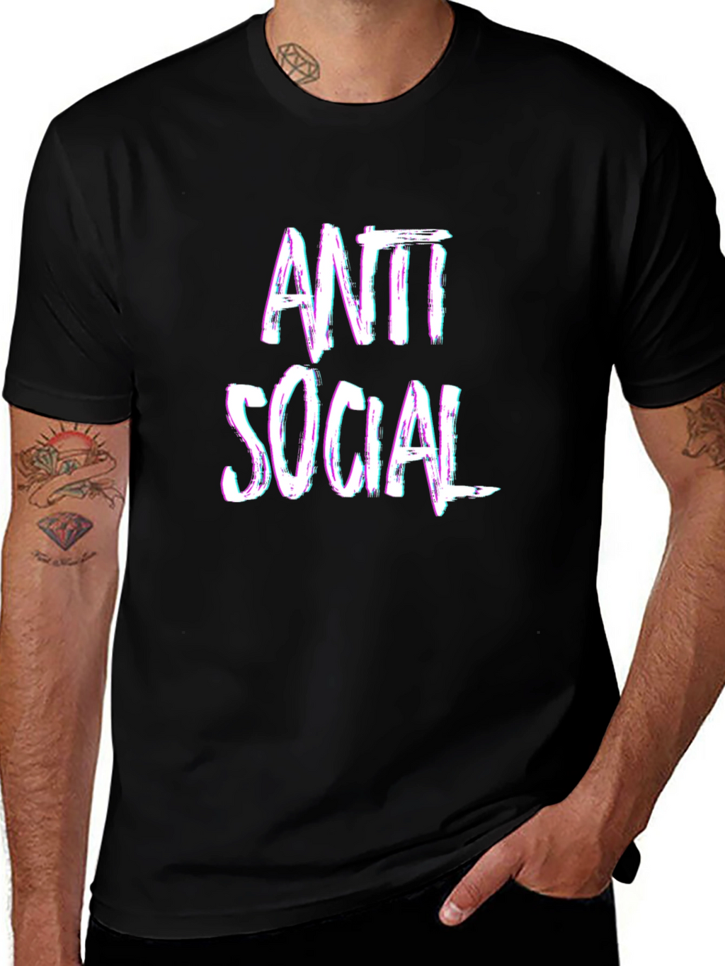 Anti Social Black T-Shirt
