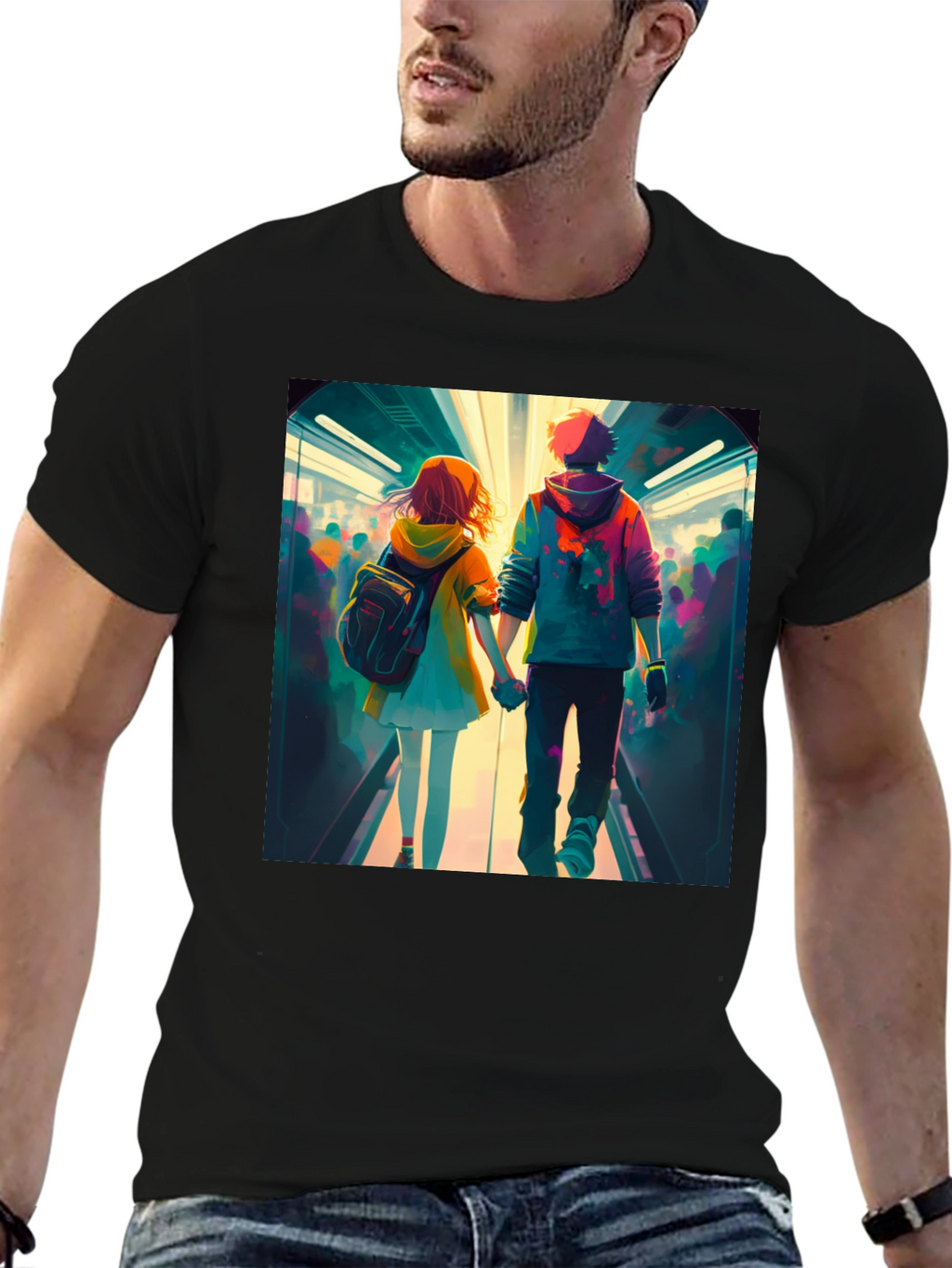 Anime Couple T-Shirt - Stylish Graphic Tee