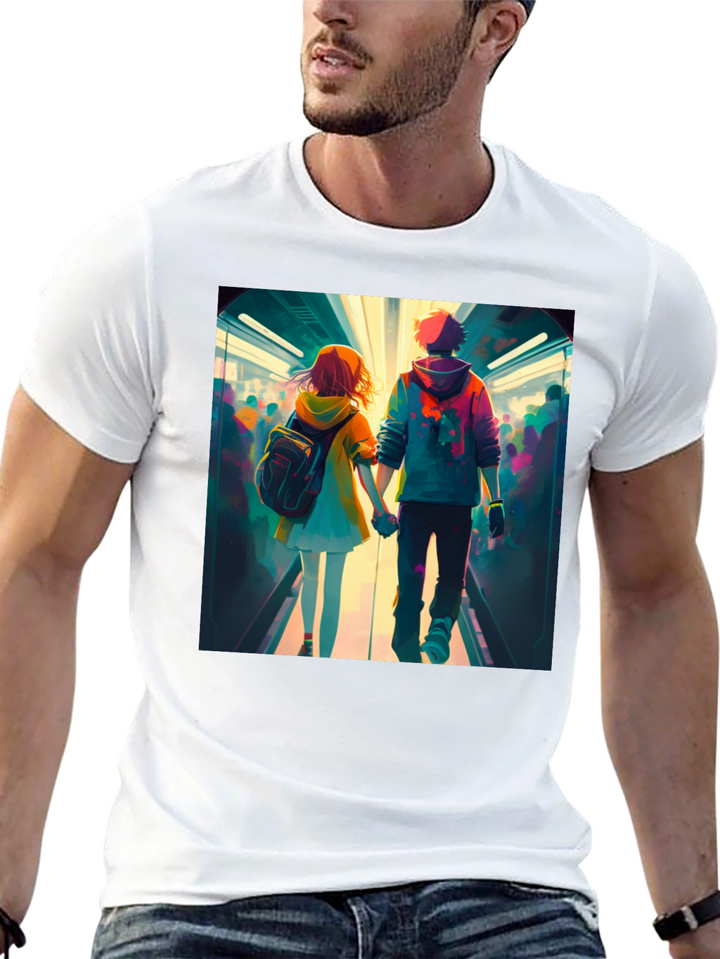 Anime Couple T-Shirt - Stylish Graphic Tee