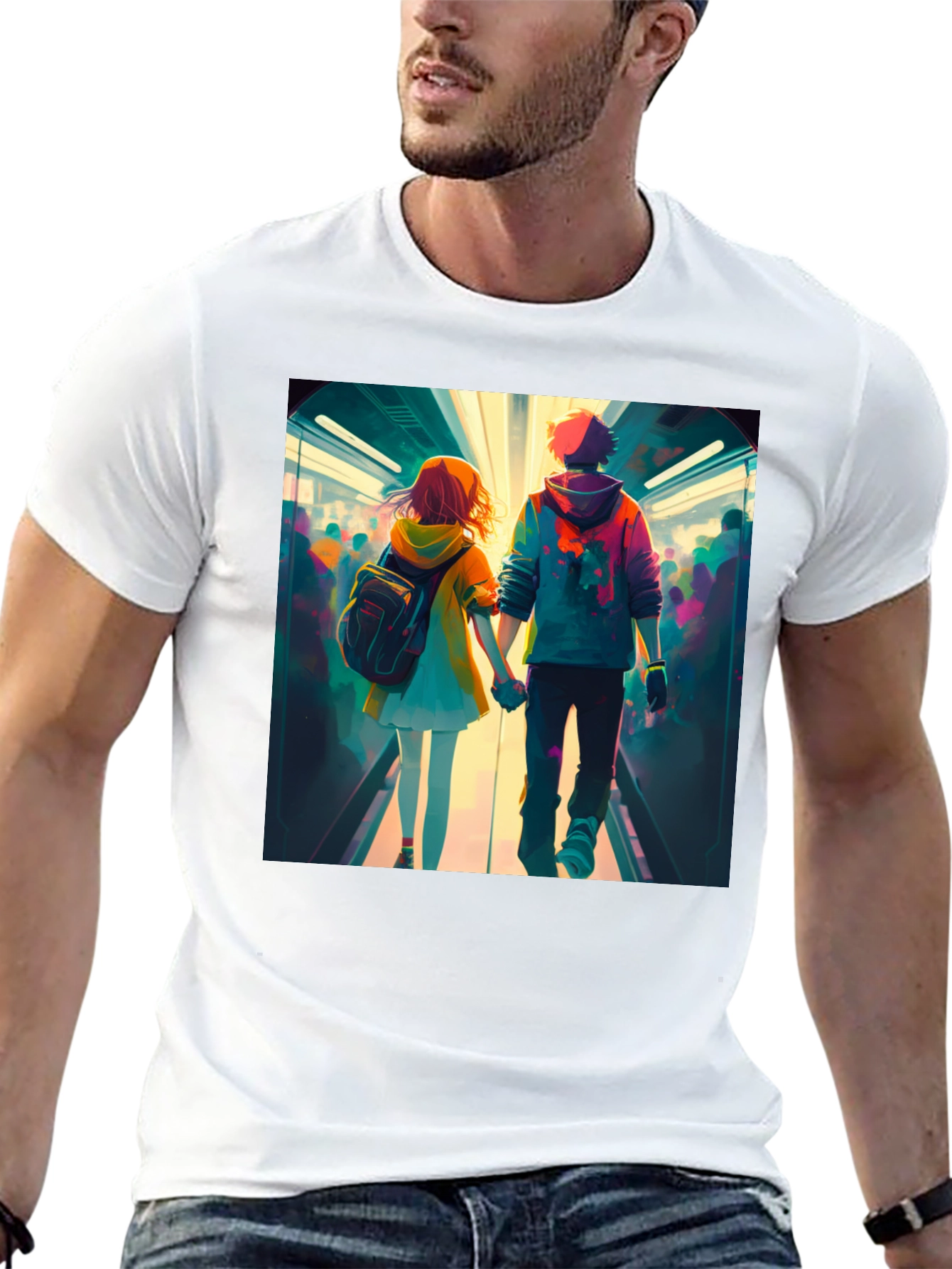 Anime Couple T-Shirt - Stylish Graphic Tee