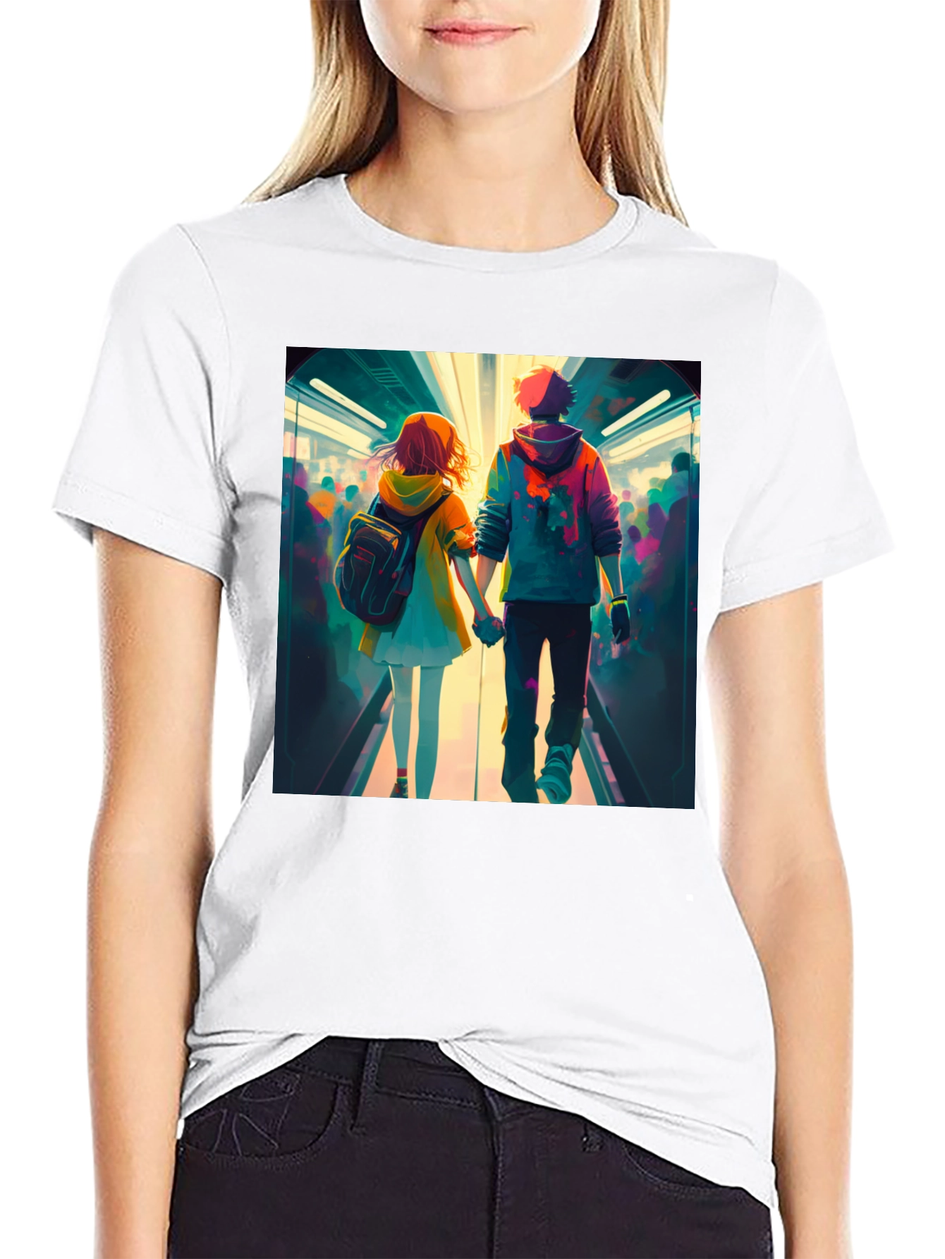 Anime Couple T-Shirt - Stylish Graphic Tee