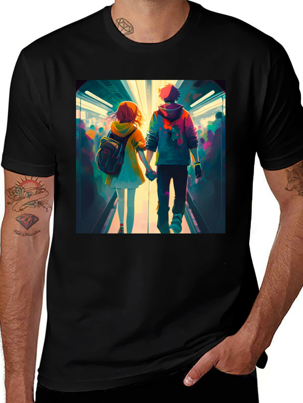 Anime Couple T-Shirt - Stylish Graphic Tee