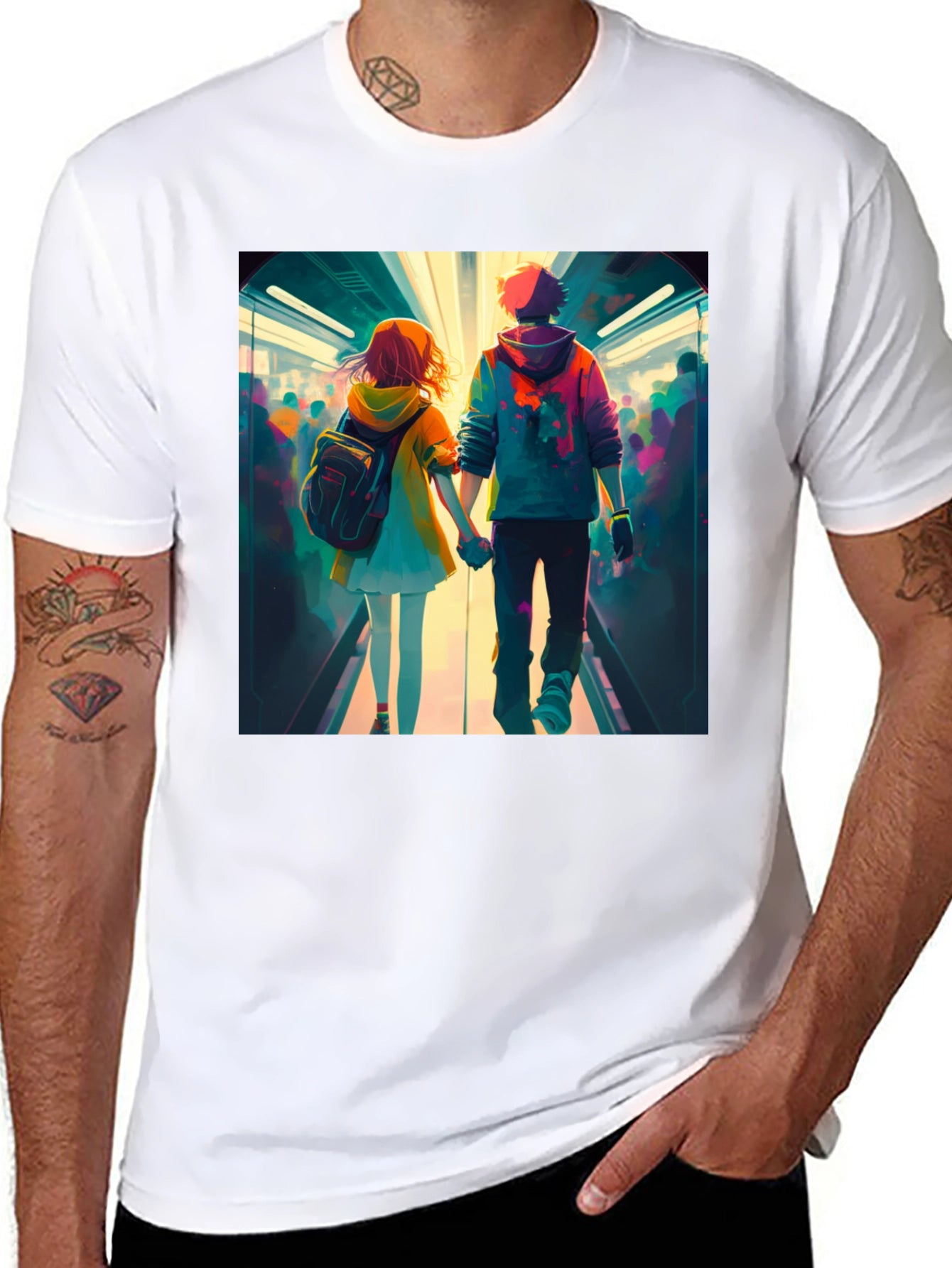 Anime Couple T-Shirt - Stylish Graphic Tee