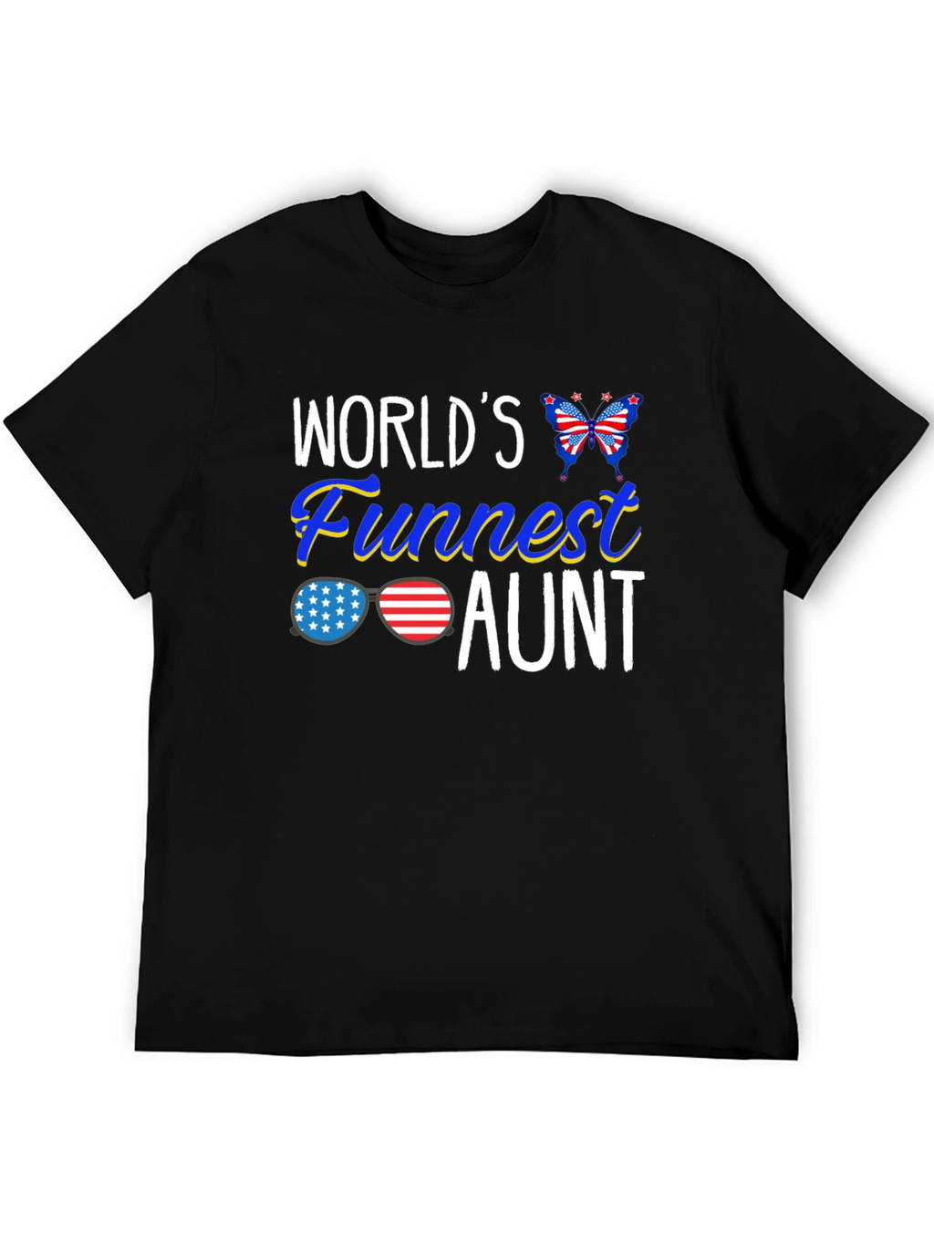 Worlds Funnest Aunt Patriotic T-Shirt