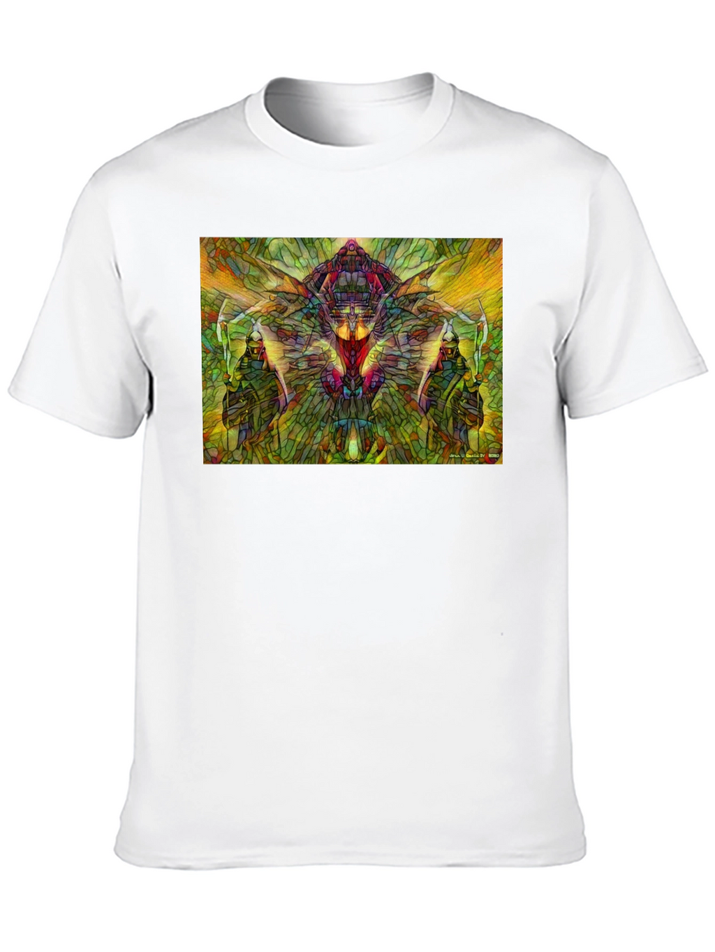 Abstract Stained Glass Warrior Graphic Tee