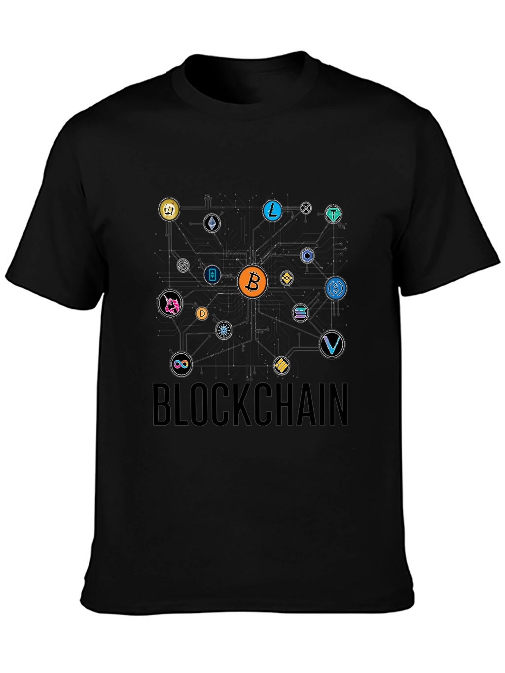 Blockchain Crypto T-Shirt Bitcoin Design