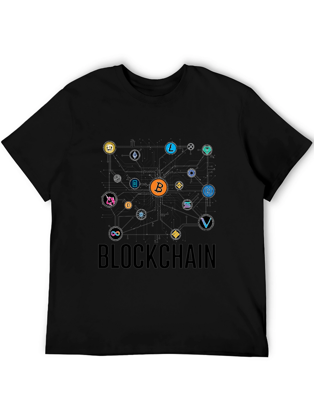 Blockchain Crypto T-Shirt Bitcoin Design