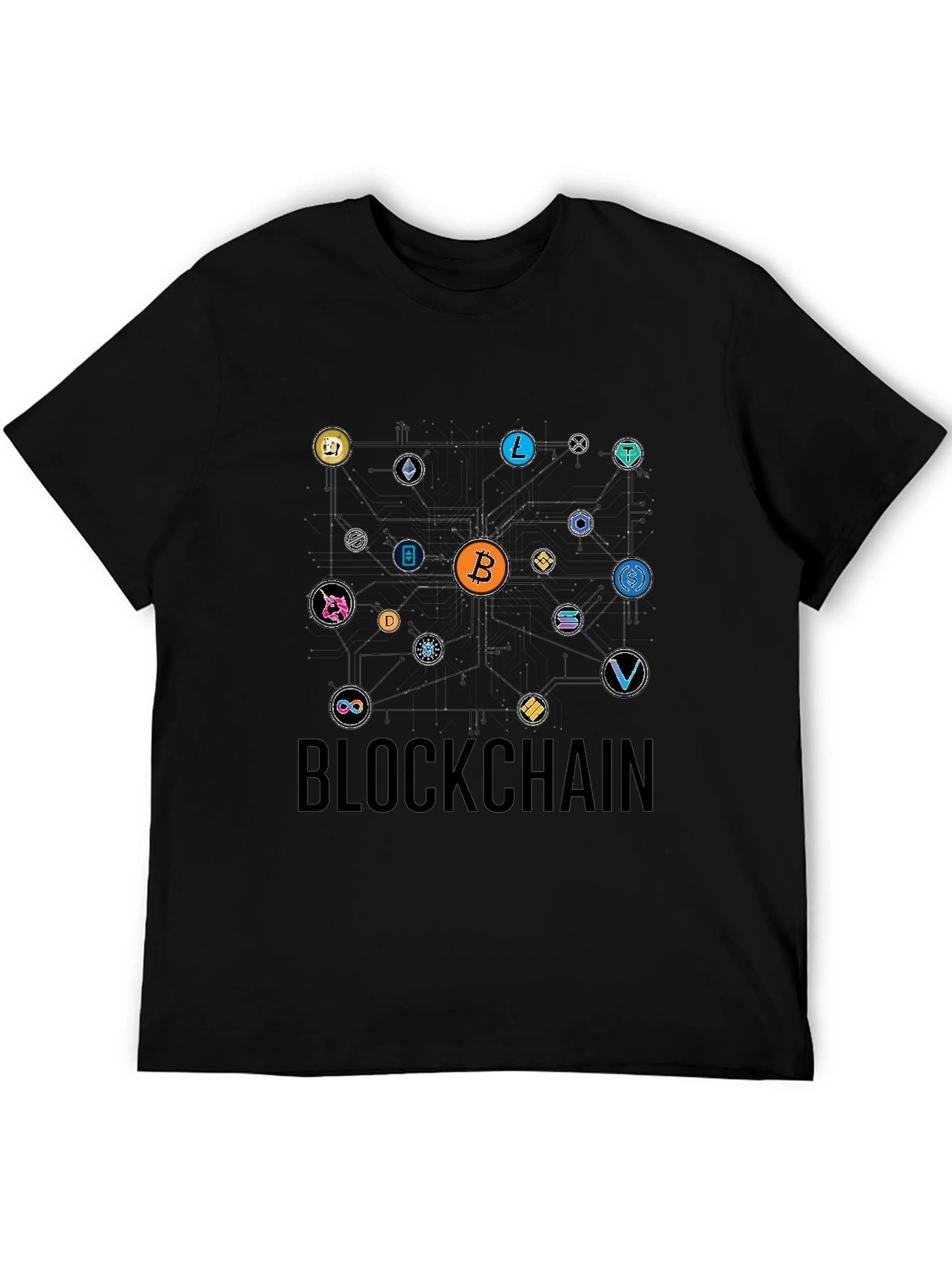 Blockchain Crypto T-Shirt Bitcoin Design