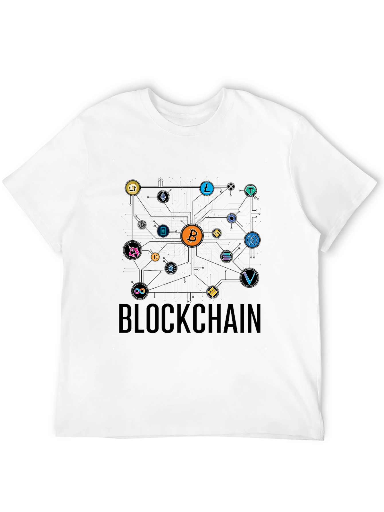 Blockchain Crypto T-Shirt Bitcoin Design