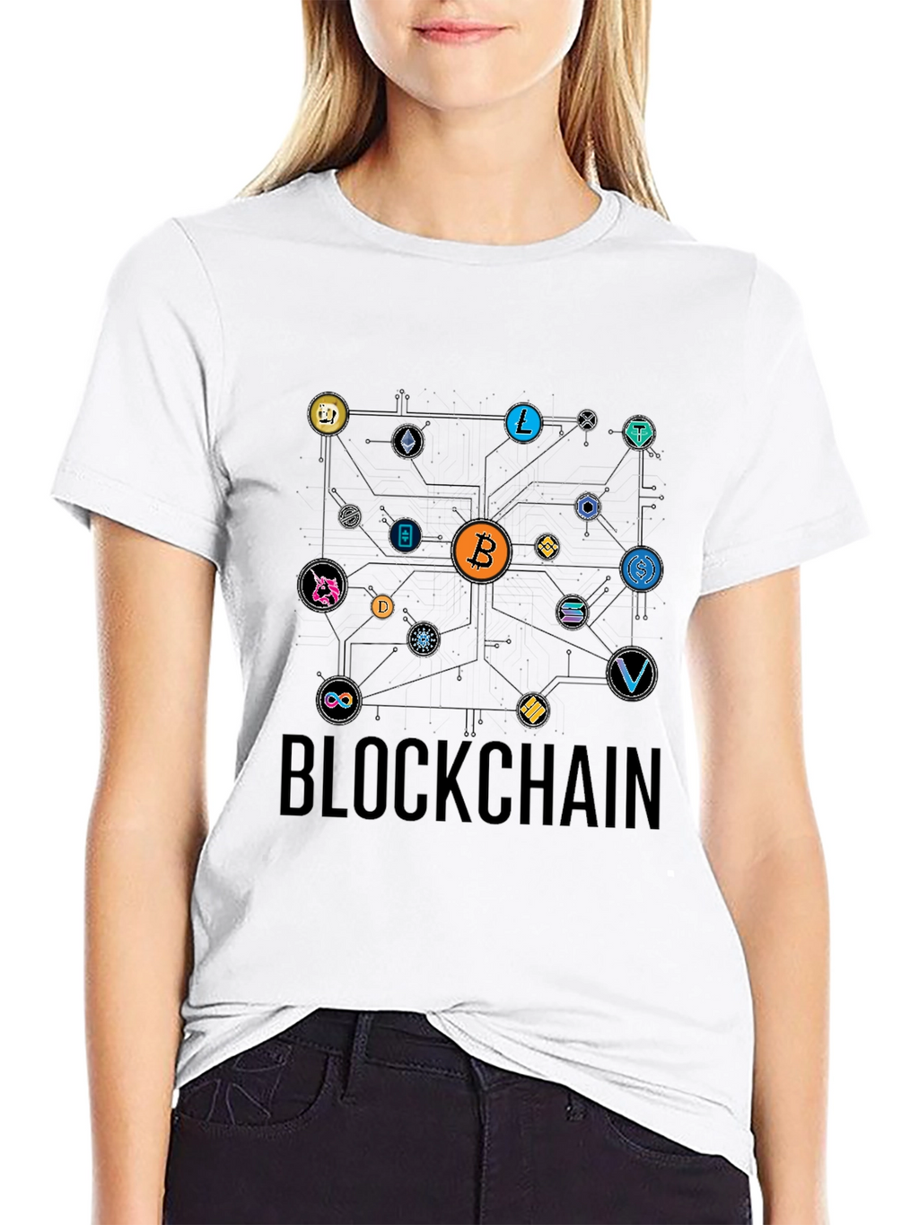 Blockchain Crypto T-Shirt Bitcoin Design