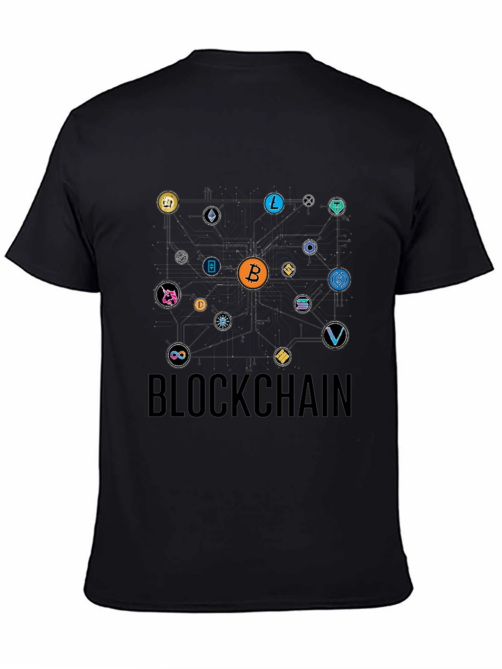 Blockchain Crypto T-Shirt Bitcoin Design
