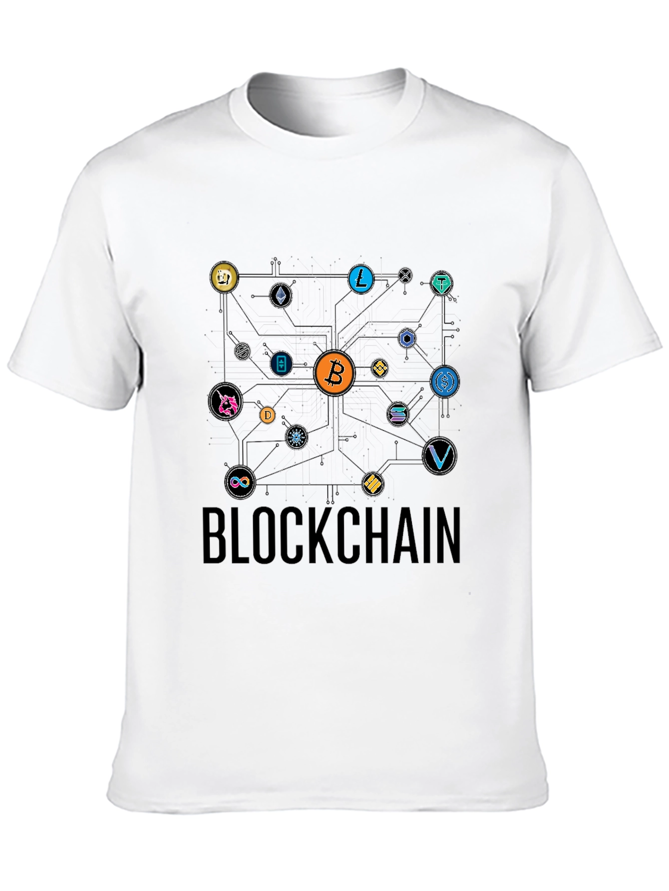 Blockchain Crypto T-Shirt Bitcoin Design