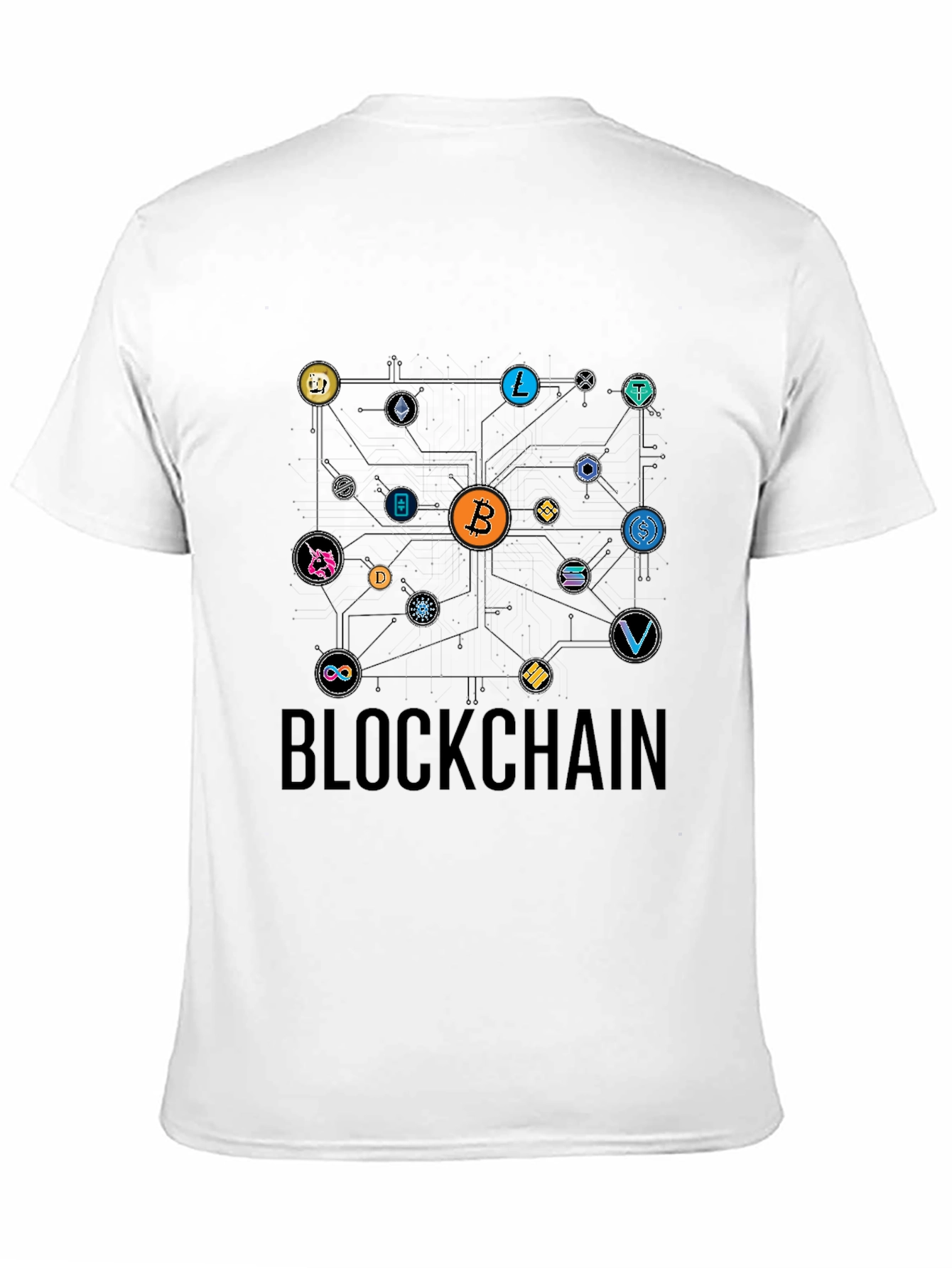 Blockchain Crypto T-Shirt Bitcoin Design