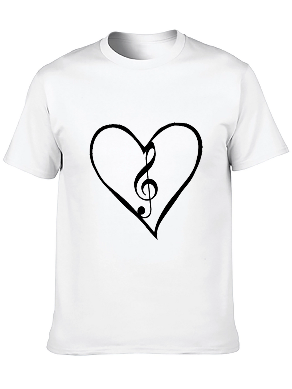 Musical Heartbeat Tee - Black Cotton Blend