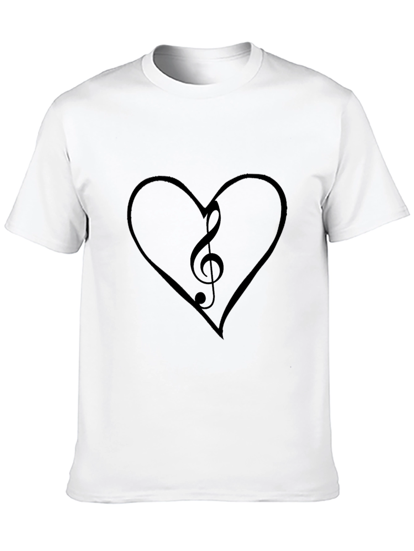 Musical Heartbeat Tee - Black Cotton Blend