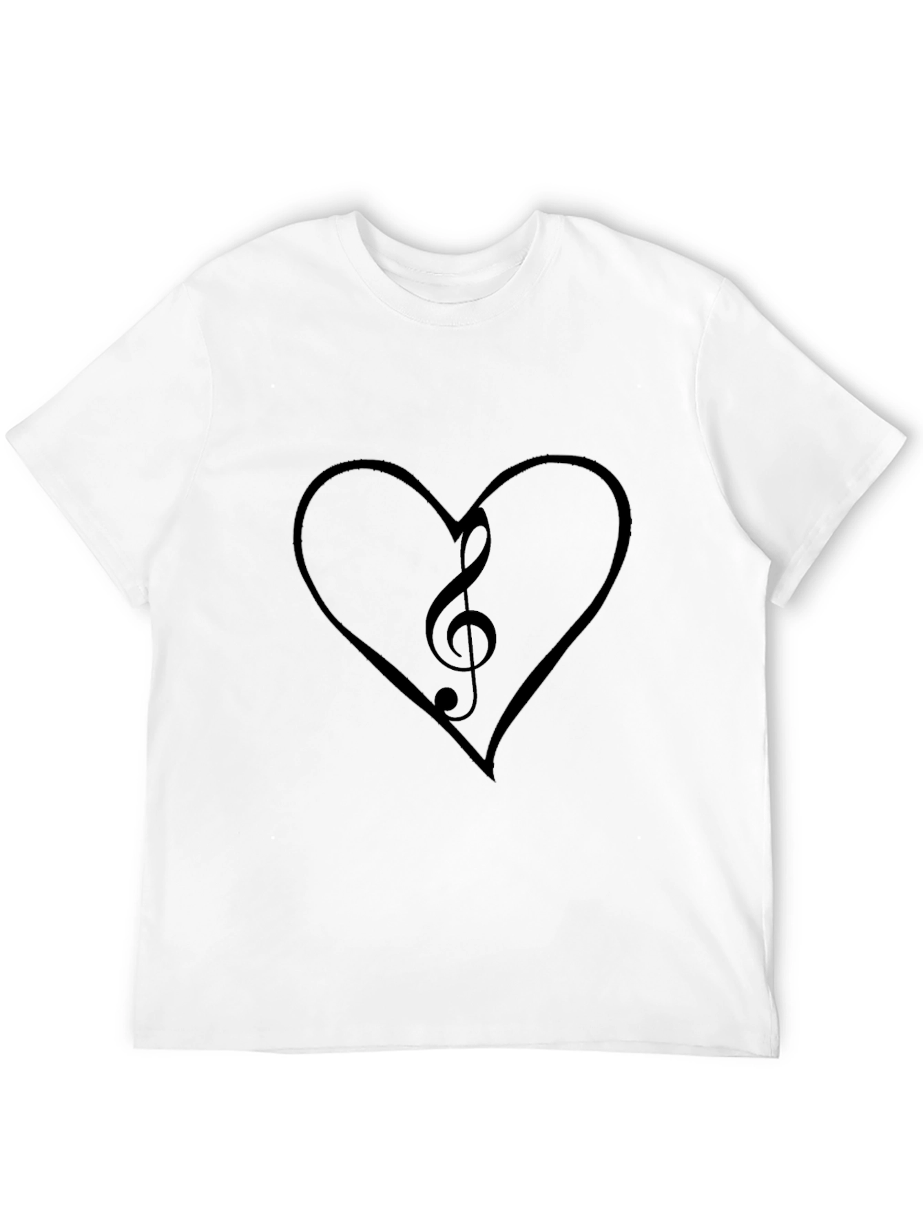 Musical Heartbeat Tee - Black Cotton Blend