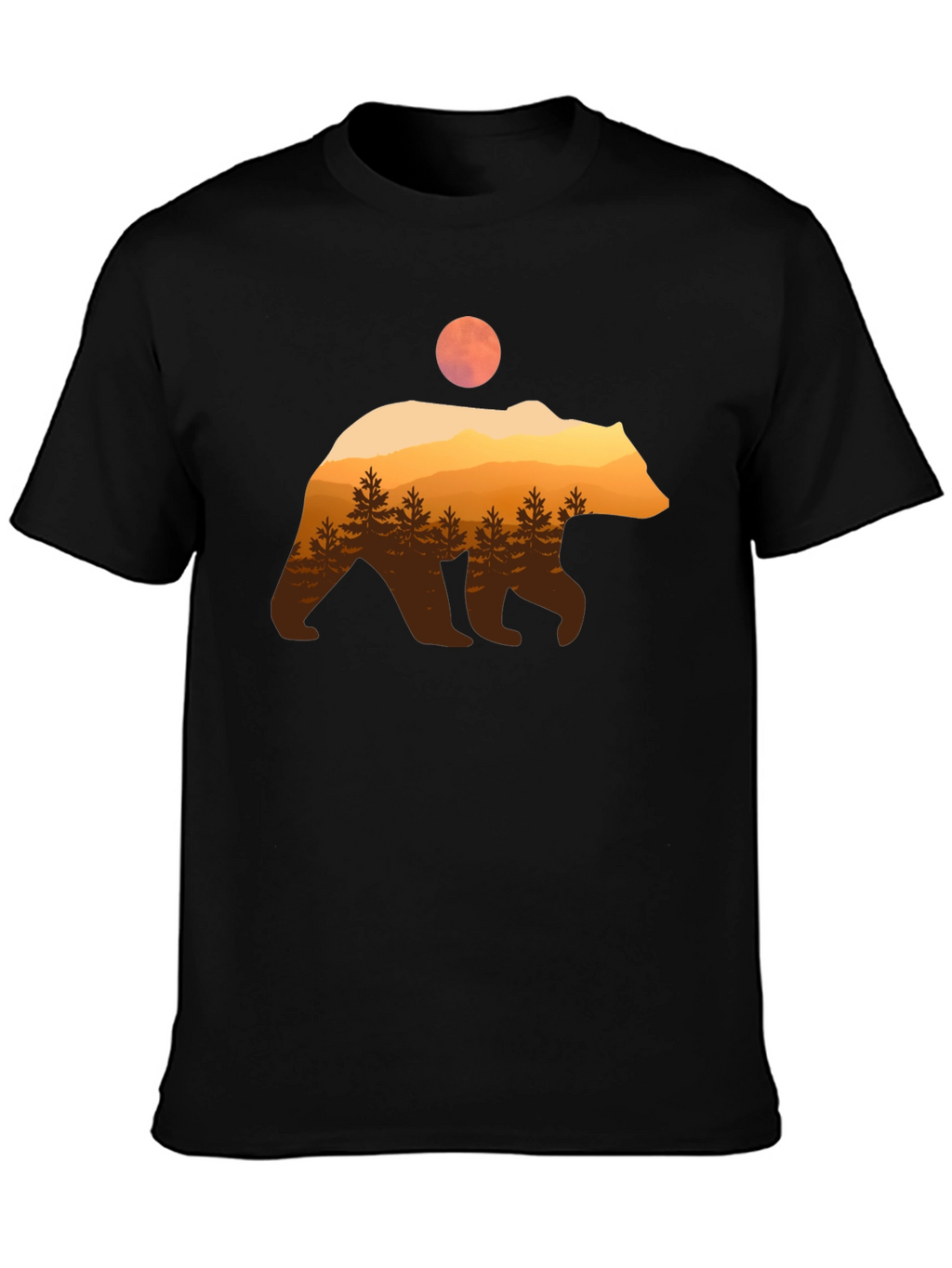 Bear Silhouette Graphic T-Shirt