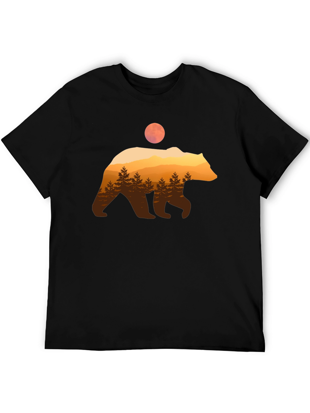 Bear Silhouette Graphic T-Shirt