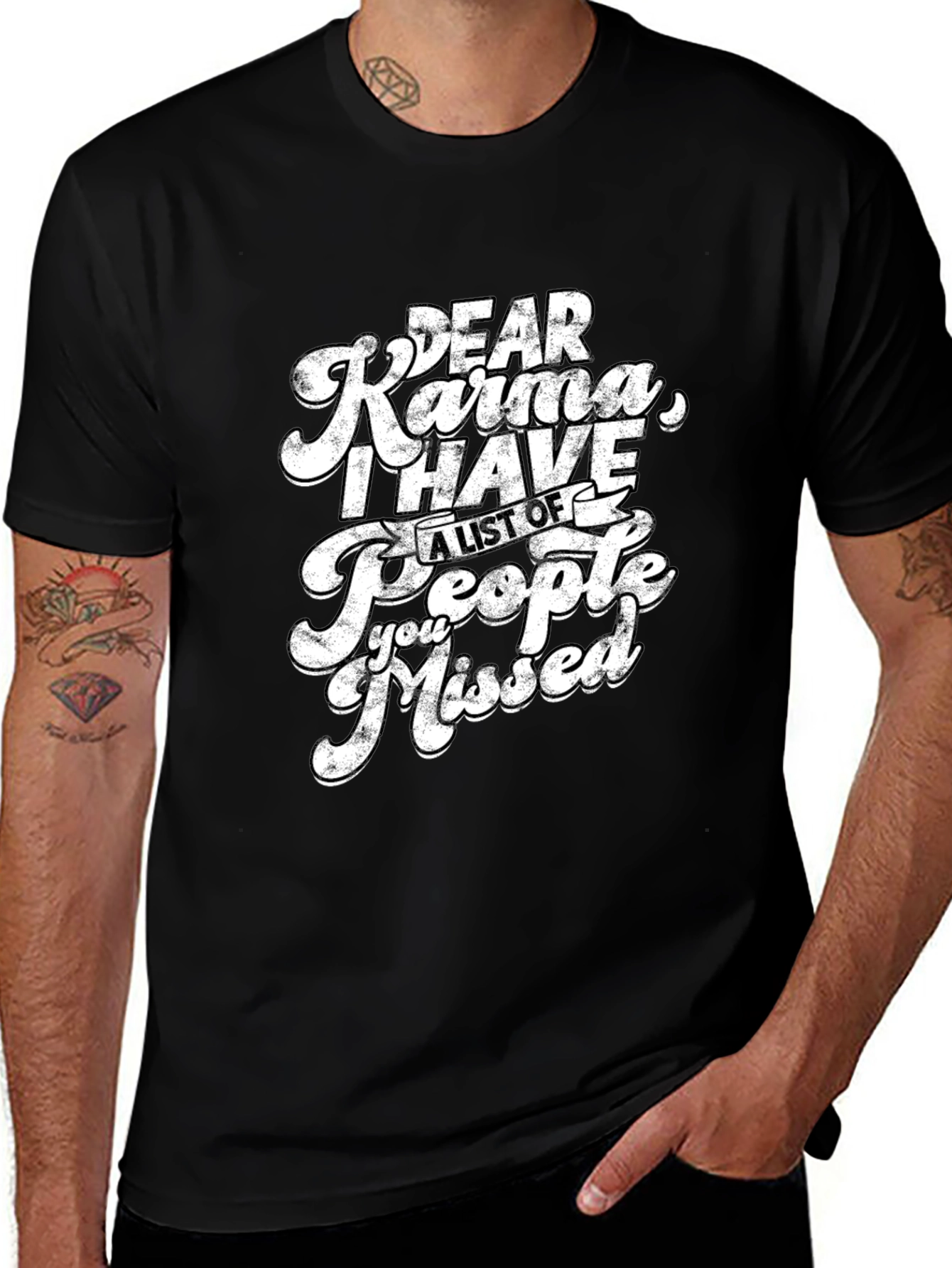 Dear Karma Funny Graphic T-Shirt