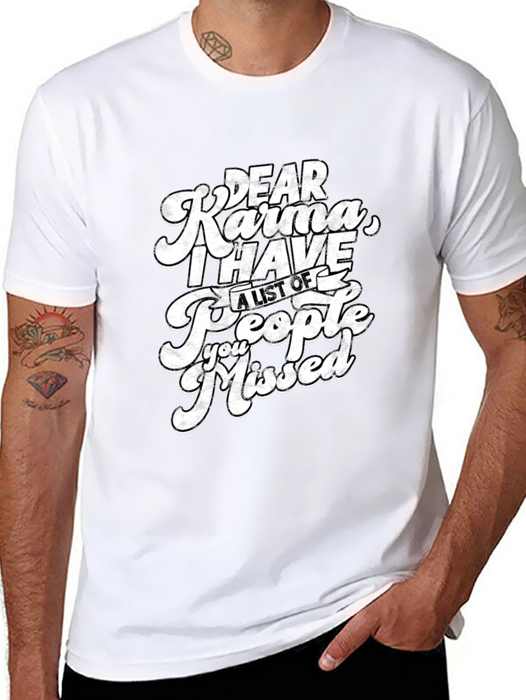 Dear Karma Funny Graphic T-Shirt