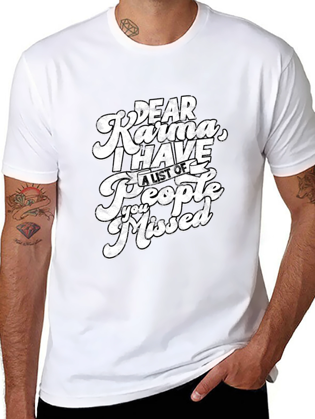 Dear Karma Funny Graphic T-Shirt