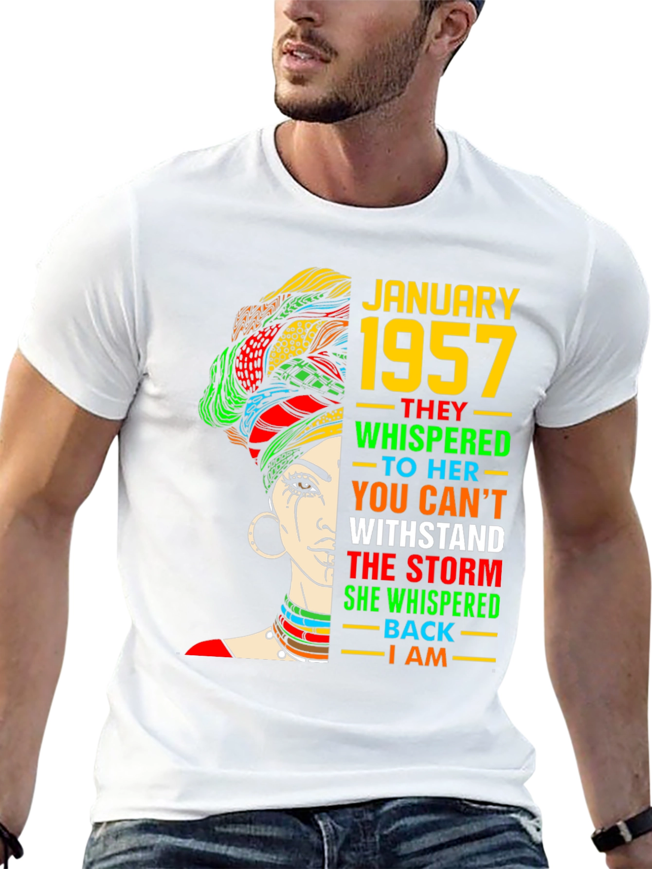 January 1957 Woman T-Shirt Black Pride