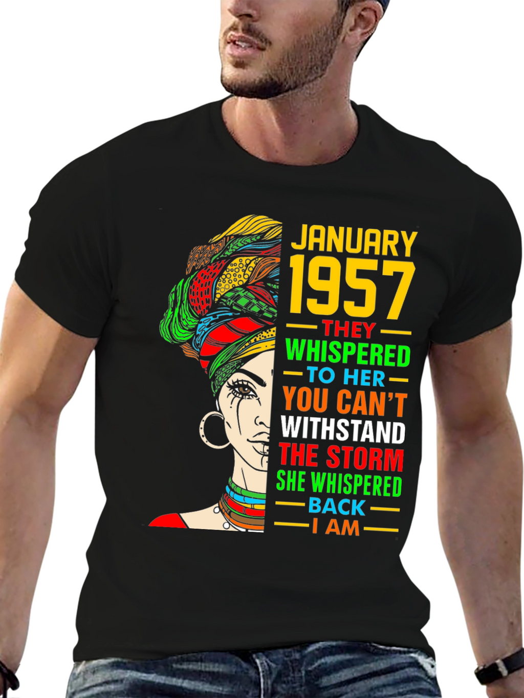 January 1957 Woman T-Shirt Black Pride