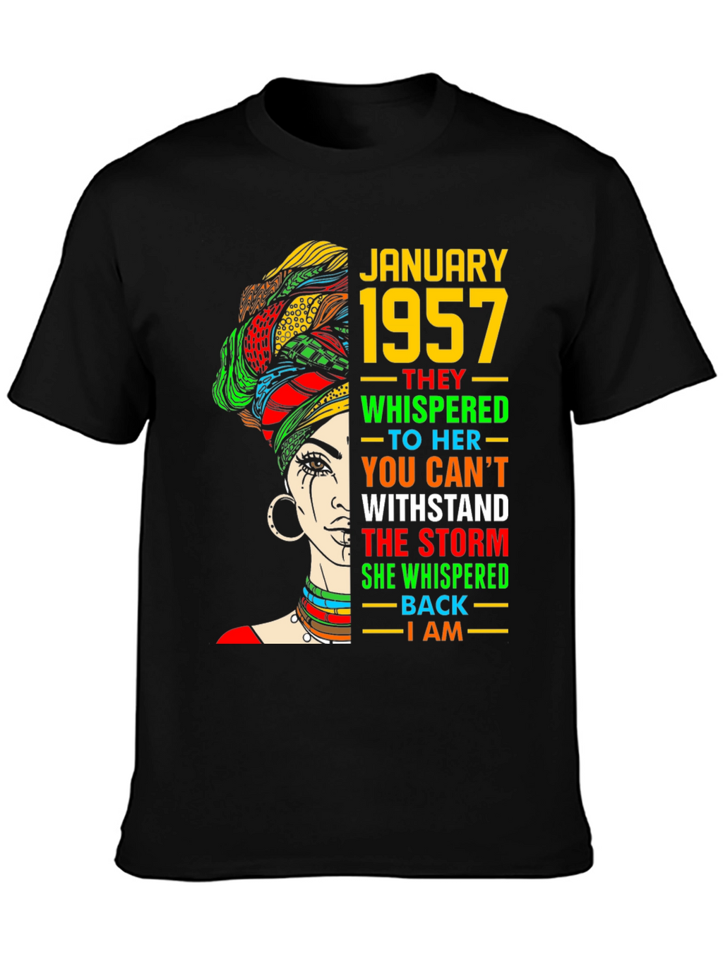 January 1957 Woman T-Shirt Black Pride