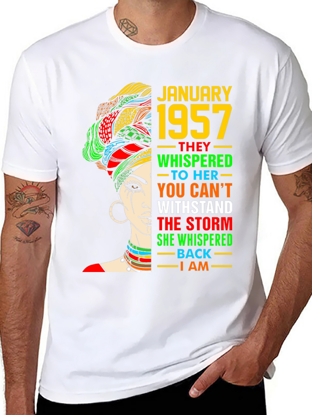 January 1957 Woman T-Shirt Black Pride